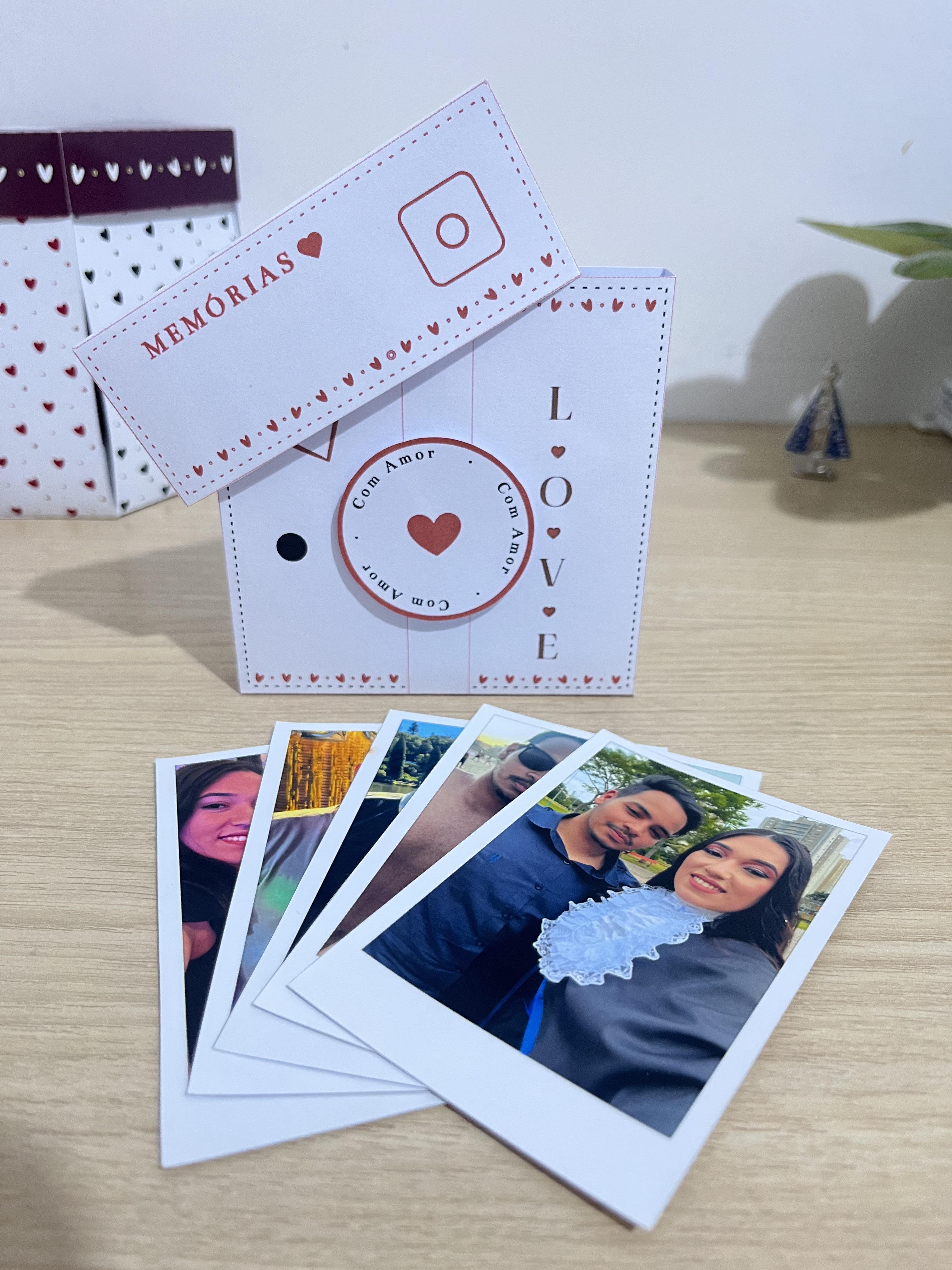 Caixinha com Polaroides Personalizadas