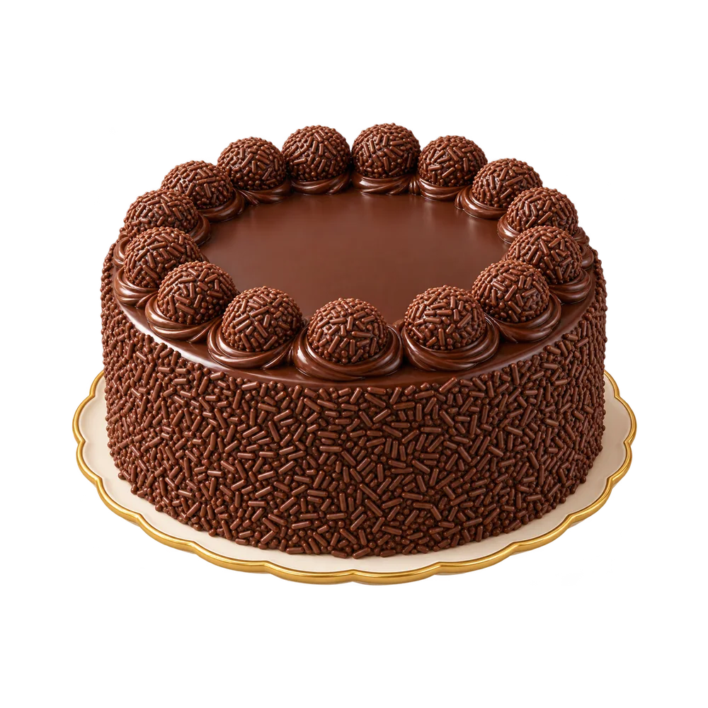 Bolo do tema Brigadeiro