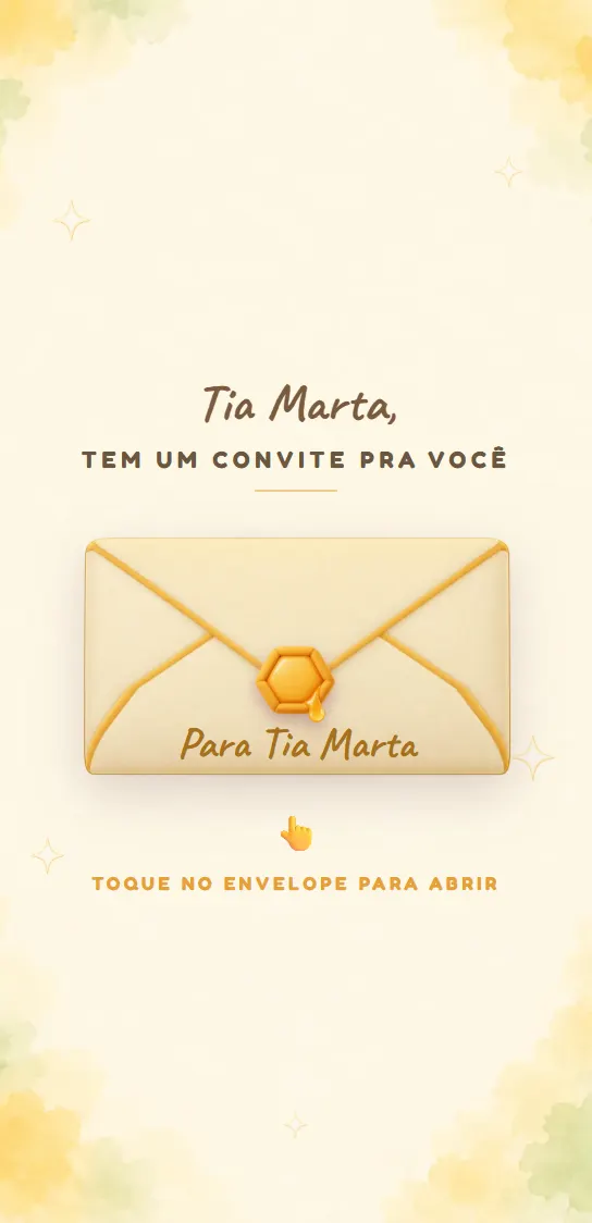 Convite Abelhinha fechado