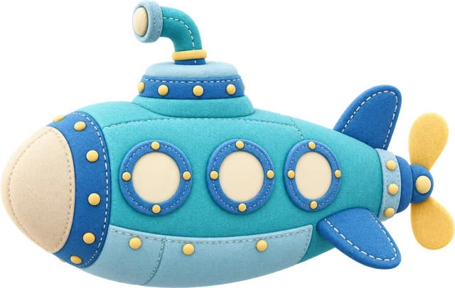 Submarino do convite Fundo do Mar
