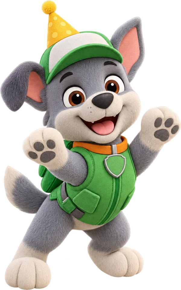 Rocky do convite Patrulha Canina