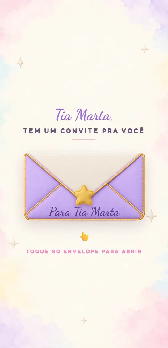 Convite Unicórnio fechado